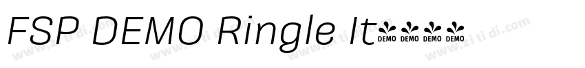 FSP DEMO Ringle It字体转换 FSP DEMO Ringle It字体转换